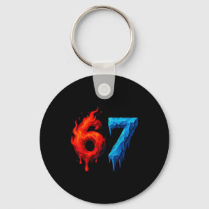Porte-clés 67 Six Seven 6-7 Glace Flamboyante - Drôle de Sout