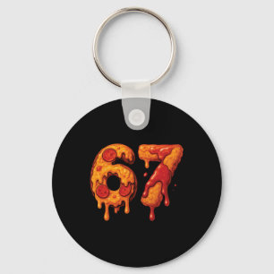 Porte-clés 67 Six Seven 6-7 Pizza Et Nugget De Poulet - Brain