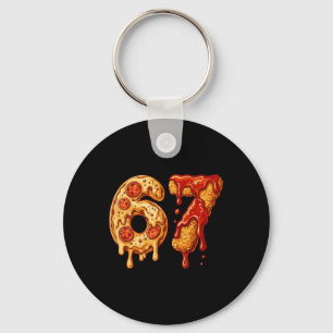 Porte-clés 67 Six Seven 6-7 Pizza Et Nugget De Poulet - Brain