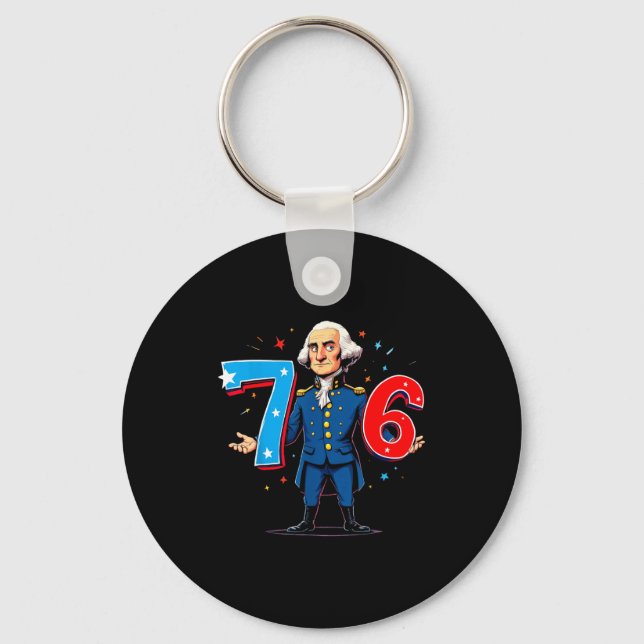 Porte-clés 6-7 7-6 George Washington Seven Six Teacher Americ (Recto)