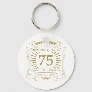Porte-clés 75e anniversaire Gag cadeau
