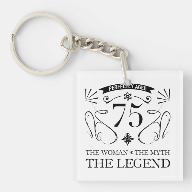 Porte-clés 75e anniversaire pour les femmes (Devant)