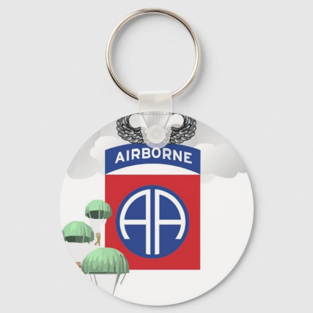 Porte-clés 82e Aéronefs, Parachutistes, Ailes Supérieures (Recto)