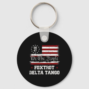 Porte-clés 8647 Anti Trump Foxtrots Deltas Tangos Impeach 47 