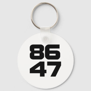 Porte-clés 86 47 Bold Anti Trump Resist Project 2025