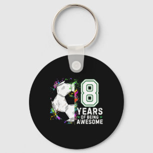 Porte-clés 8 Ans De Football Génial Anniversaire 8ème