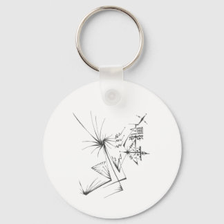 Porte-clés 95 Black White Abstract Tribal Tattoo Art