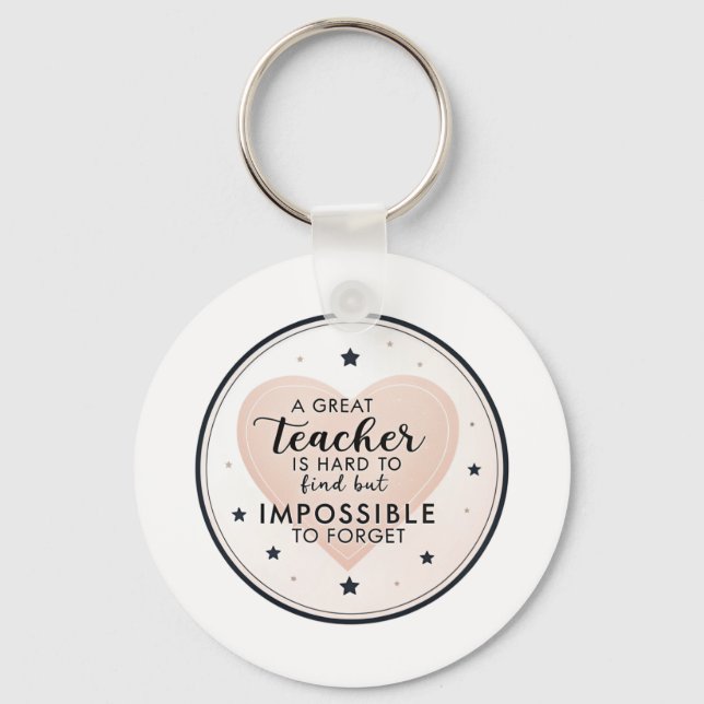 Porte-clés A Great Teacher Is Hard to Find – thank you gift (Recto)