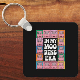Porte-clés À mon époque Moo Deng amateur d'hippopotame Moo De