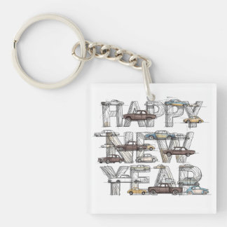 Porte-clés a smart happy new year design for cars lovers