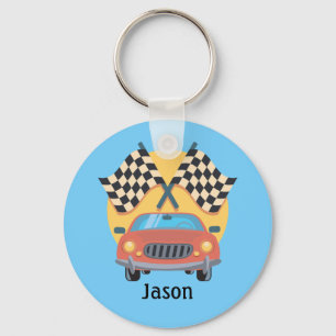 Porte-clés à thème de course automobile  