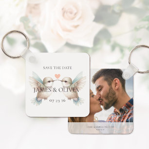 Porte-clés à thème de mariage Photo Save the Date