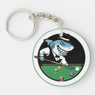 Porte-clés à thème de requin de billard Cool