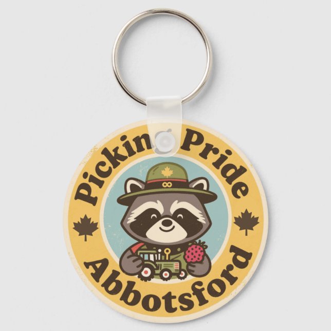 Porte-clés Abbotsford BC vintage Fierté de la récolte (Recto)