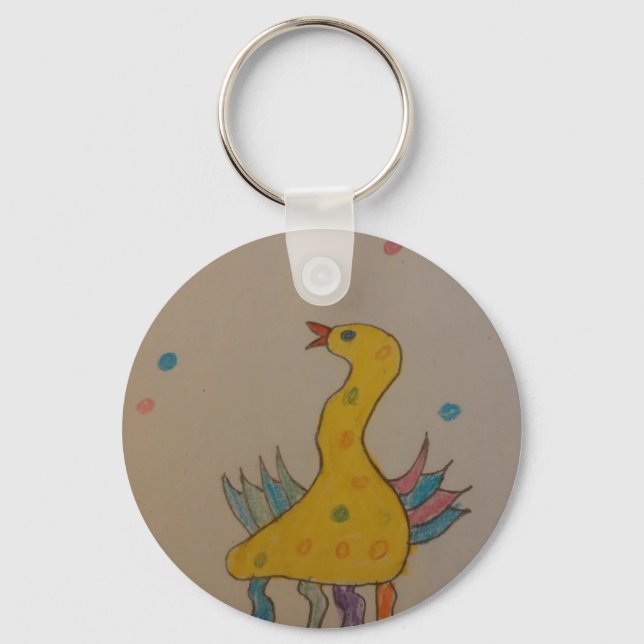 Porte-clés #ABC Art par les enfants, Canard de Pâques (Recto)