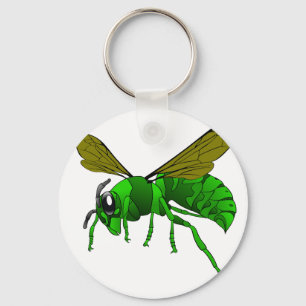 Porte-clés Abeille de guêpe verte et citron vert