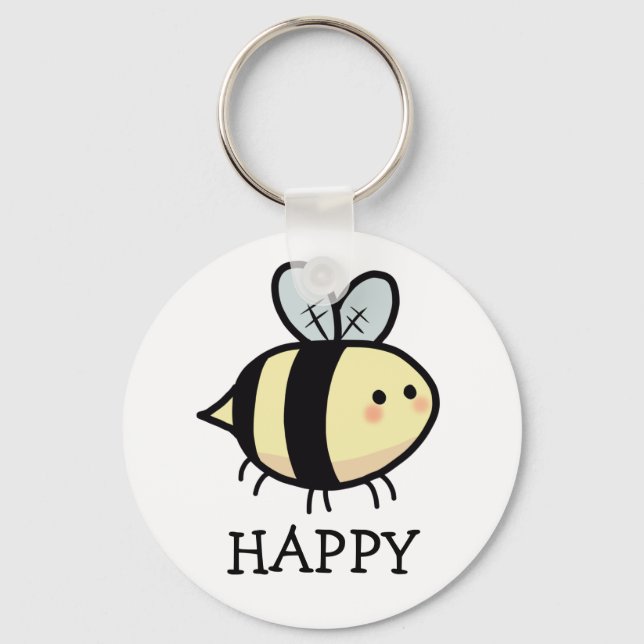 Porte-clés Abeille Heureuse  (Recto)