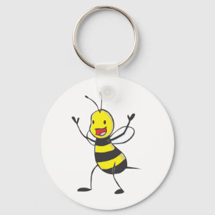 Porte-clés Abeille heureuse