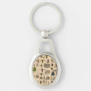 Porte-clés Abeille Insecte Bug Wasp Nature Peinture des abeil