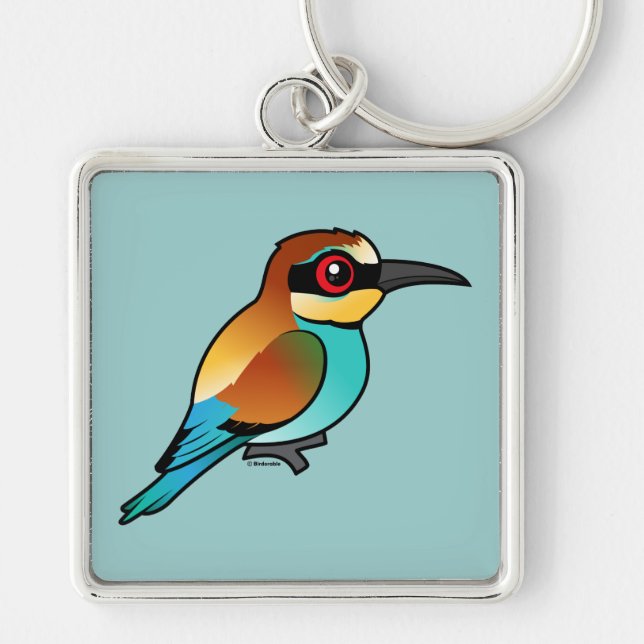 Porte-clés Abeille-mangeur d'Européen de Birdorable (Devant)