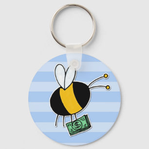Porte-clés abeille ouvrière - banquier