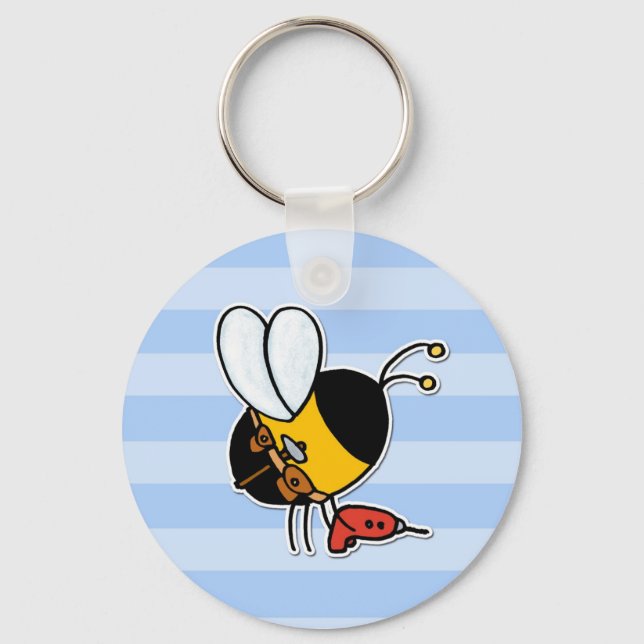 Porte-clés abeille ouvrière - handyman (Recto)