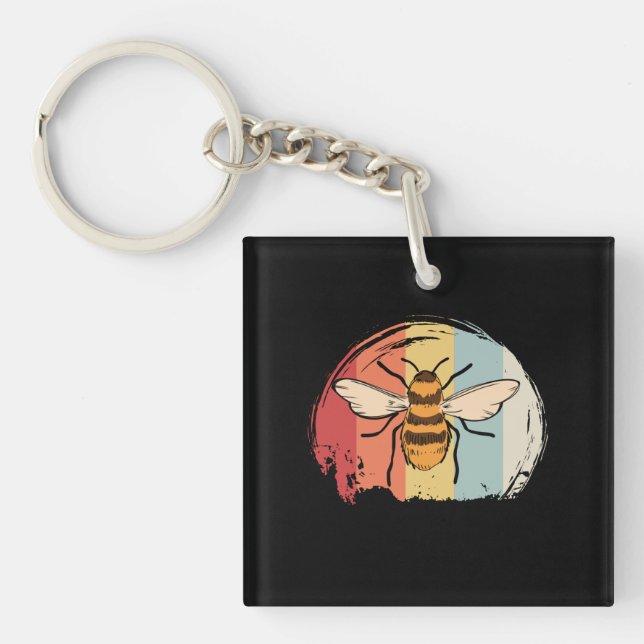 Porte-clés Abeille vintage (Devant)