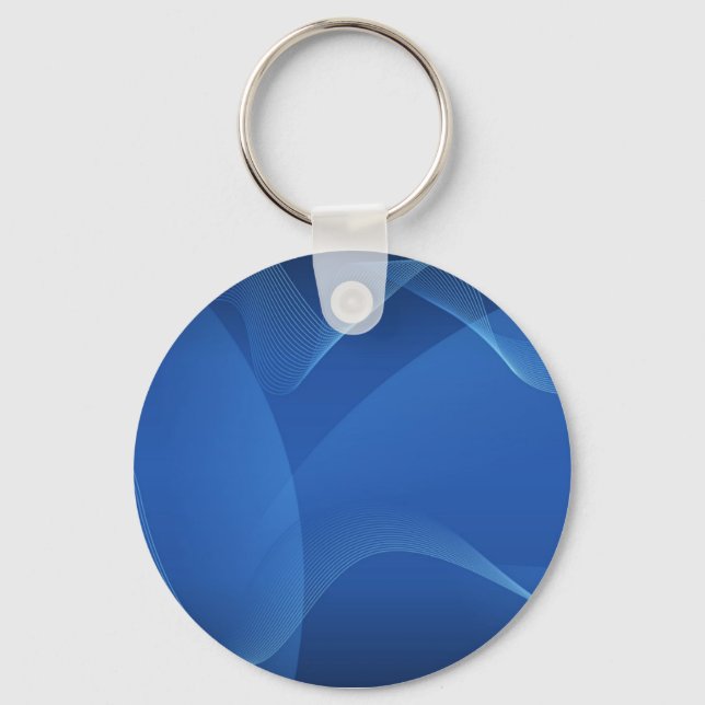 Porte-clés abstrait Vagues Bleues (Recto)