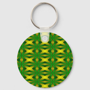 Porte-clés Abstrait vert et jaune