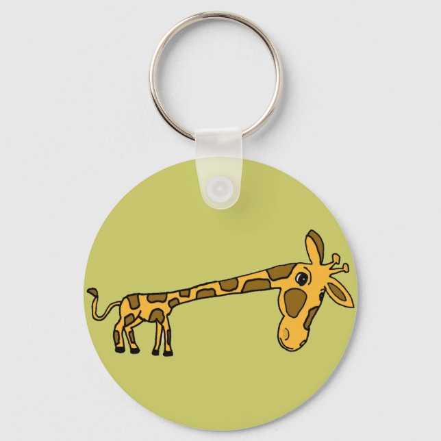 Porte-clés AC - Drôle Giraffe Porte - clé de dessin (Recto)