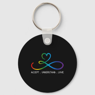 Porte-clés Accepter Comprendre Amour Neurodiversité Infinité 