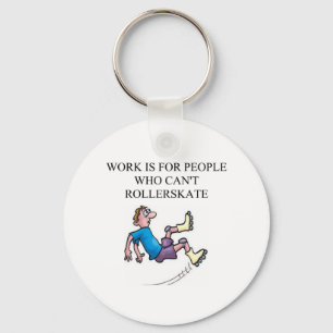 Porte-clés accident de patinage à rouleaux