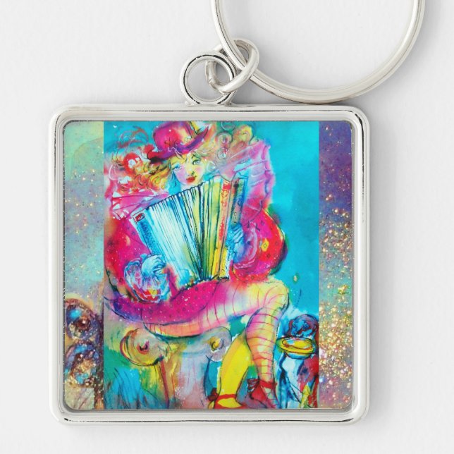 PORTE-CLÉS ACCORDION PLAYER DANS LA NUIT (Devant)