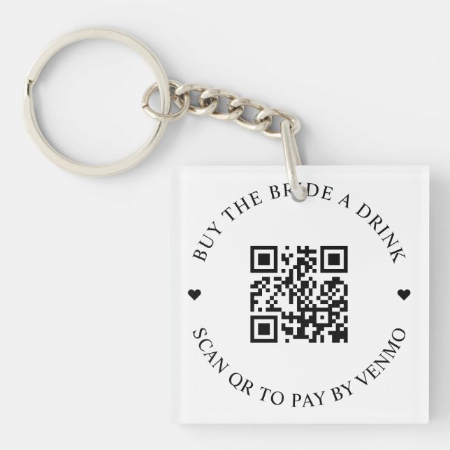 Porte-clés Acheter L'Épouse Un Boisson Code QR (Devant)