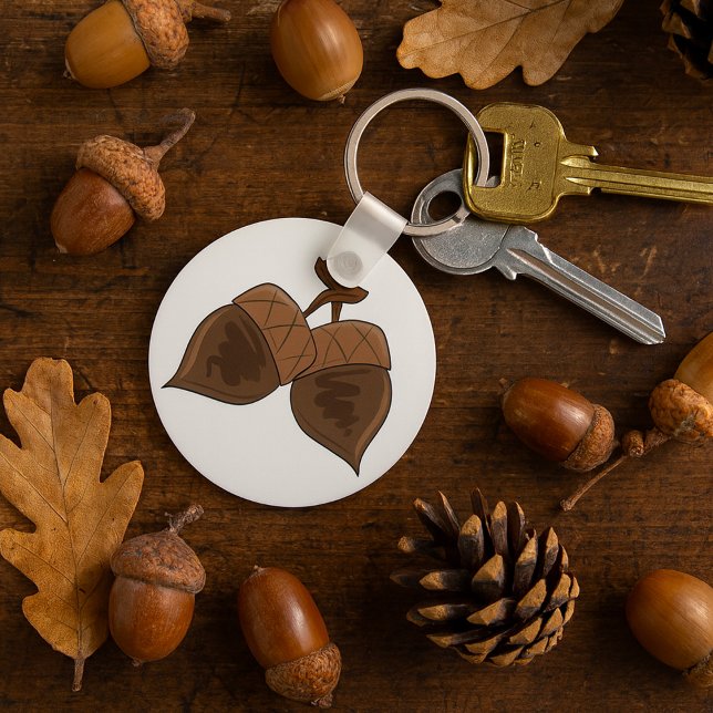 Porte-clés Acorns Rustique Forêt d'automne Nature (Créateur téléchargé)