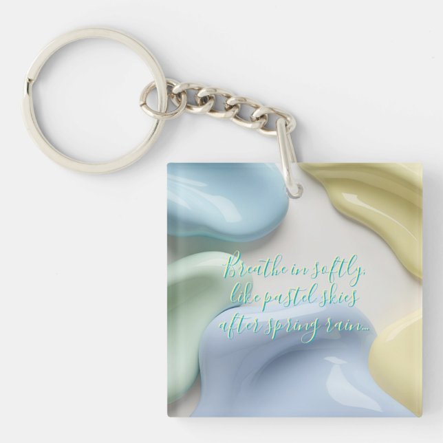 Porte-clés Acrylic keychain in stylish abstract graphic (Devant)