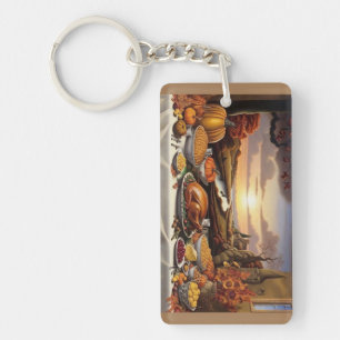 Porte-clés acrylique Abondance de Thanksgiving