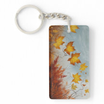 Porte-clés acrylique d'automne
