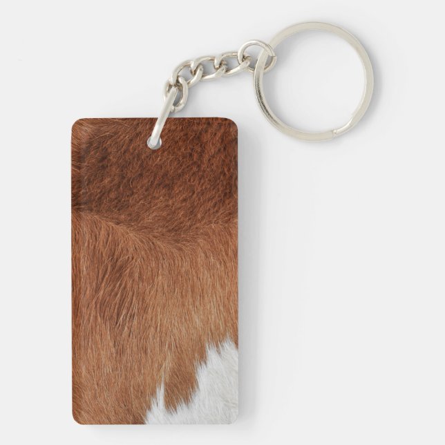 Porte - clés acryliques de fourrure de vache (Dos)