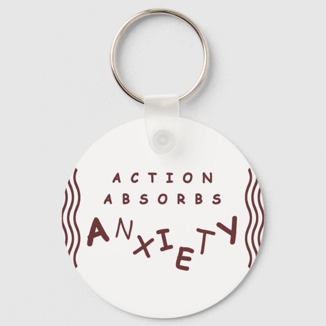 Porte-clés Action Absorbe L'Anxiété (Recto)