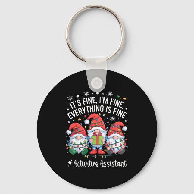 Porte-clés Activities Istant Gnome Everything Is Fine Christm (Recto)