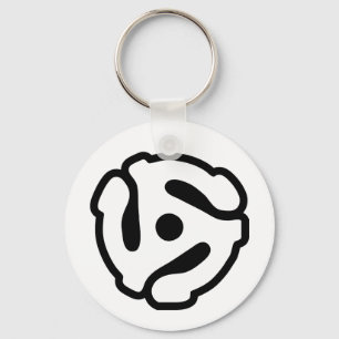 Porte-clés Adaptateur vinyle de 7 pouces 45 tr/min insérez l'