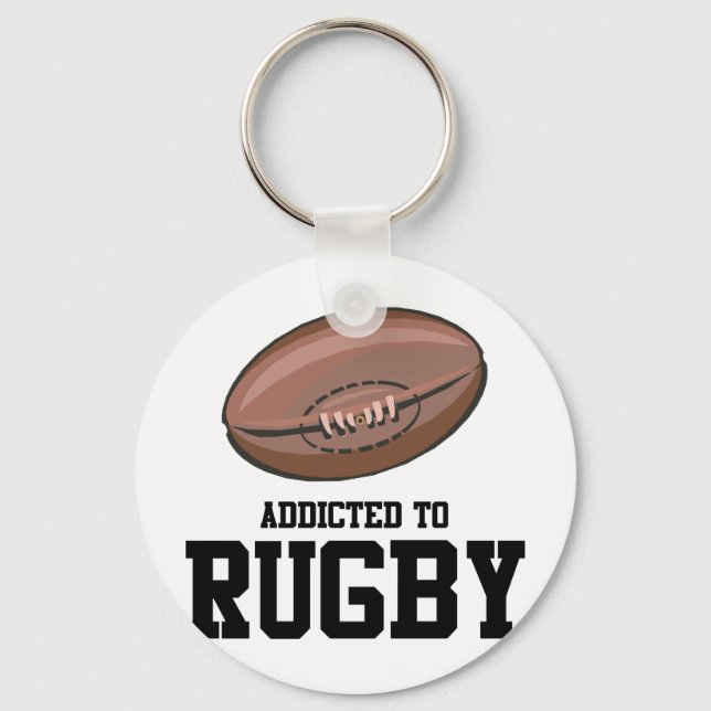 Porte-clés Addicité Au Rugby (Recto)