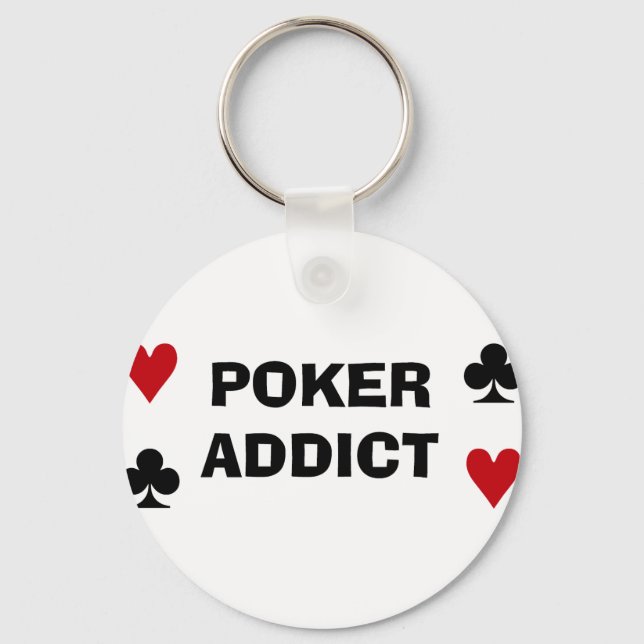 Porte-clés Addict de poker (Recto)
