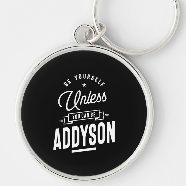 Porte-clés Addyson Nom personnalisé Anniversaire (Devant)