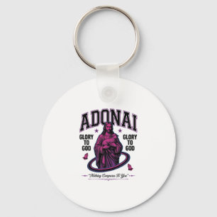 Porte-clés Adonai Gloire à Dieu Vintage Vector Design Chrétie