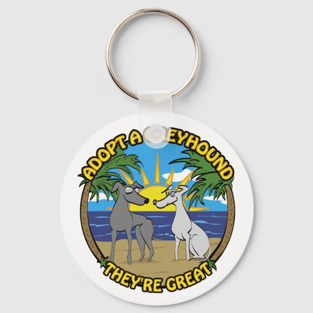 PORTE-CLÉS ADOPTER UN GREYHOUND ILS SONT GRANDS (Recto)