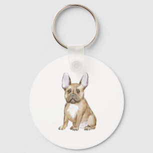 Porte-clés Adorable chiot français bulldog
