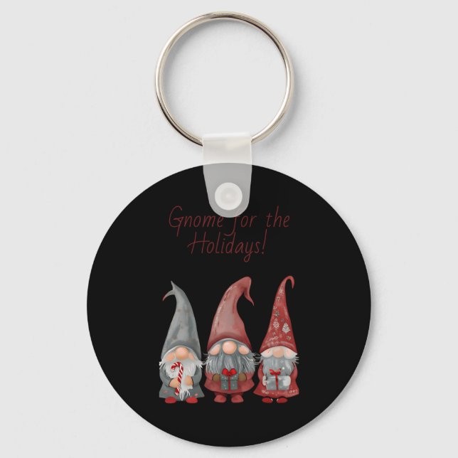 Porte-clés Adorable Christmas Gnomes With Holiday Cheer T Shi (Recto)
