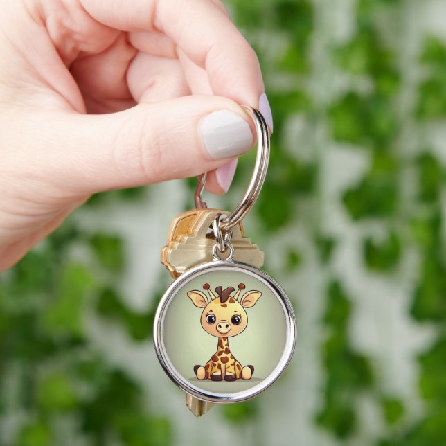 Porte-clés adorable petite girafe (main)